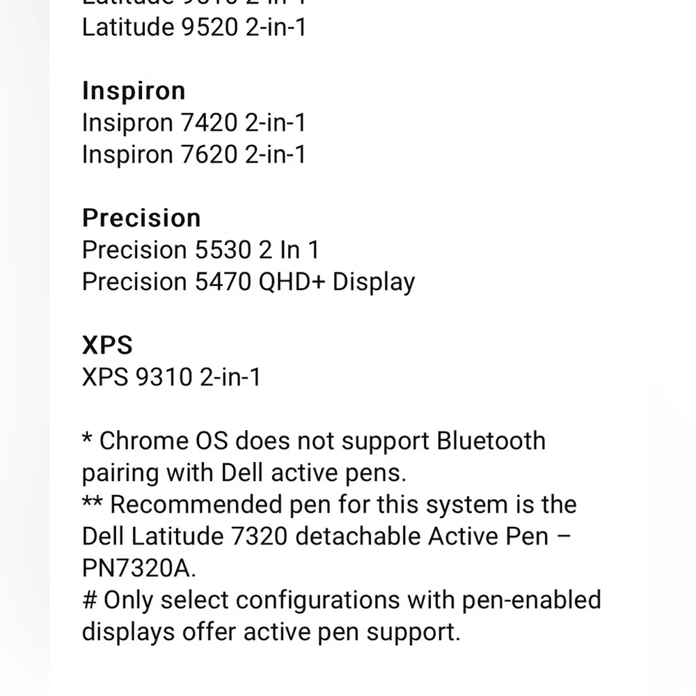 Dell Active Pen PN579X Model Used
